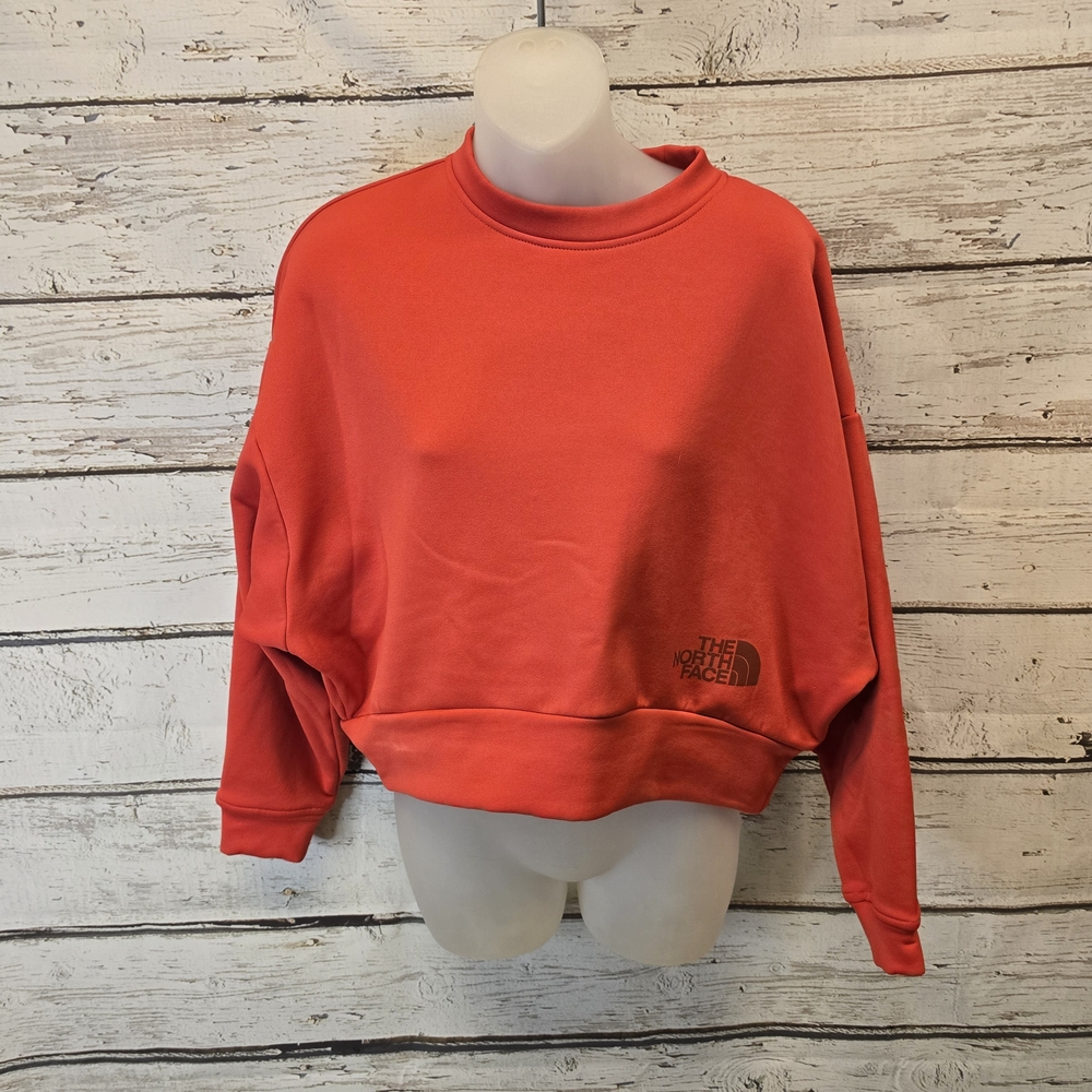 The North Face Women's Red Boxy Crewneck Sweatshirt Size XS